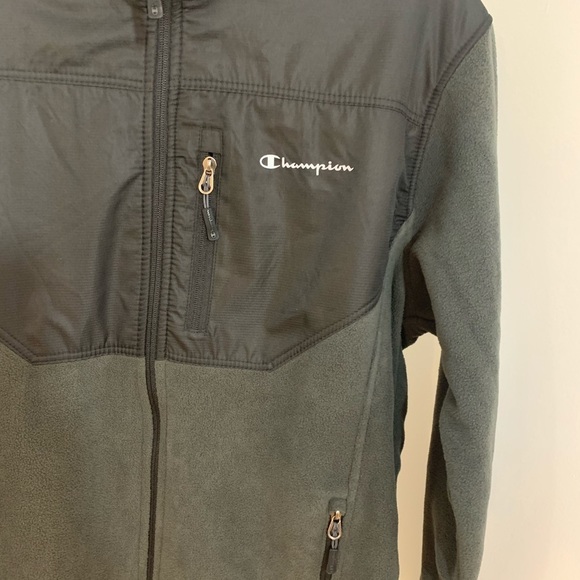 LAST TWO AVAILABLE!! - New Mens Champion Arctic Fleece Jacket Gray Black - Picture 3 of 9